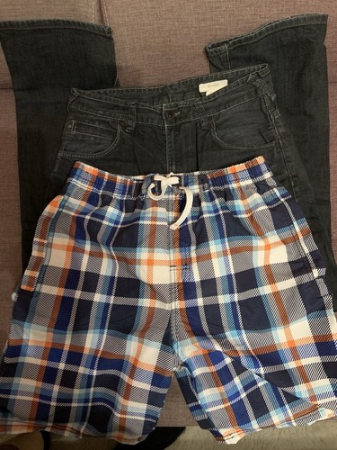 Jeans dunkelblau badeshort - jeans, dunkelblau,